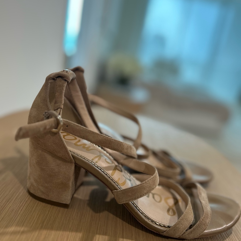 Sam Edelman Tan Suede Heeled Sandals